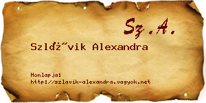 Szlávik Alexandra névjegykártya