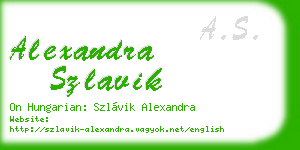 alexandra szlavik business card