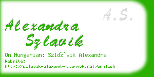 alexandra szlavik business card